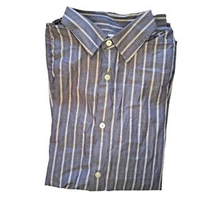 Banana Republic Stripes Diamonds slim Fit Dress Shirt Button Up Size Large